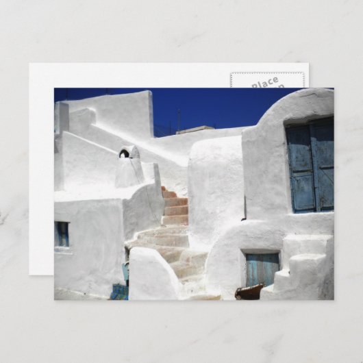 Thirasia-eiland boven Santorini Briefkaart (Voorkant / Achterkant)