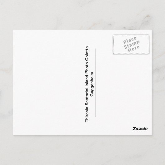 Thirasia-eiland boven Santorini Briefkaart (Achterkant)