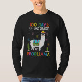 Third 3rd Grade No Prob Llama Teacher 100th Day of T-shirt (Voorkant)