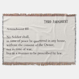 Third Amendment Constitution Protest Deken