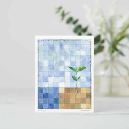 Third Day (7 days of creation) Postcard Briefkaart (Staand voorkant)