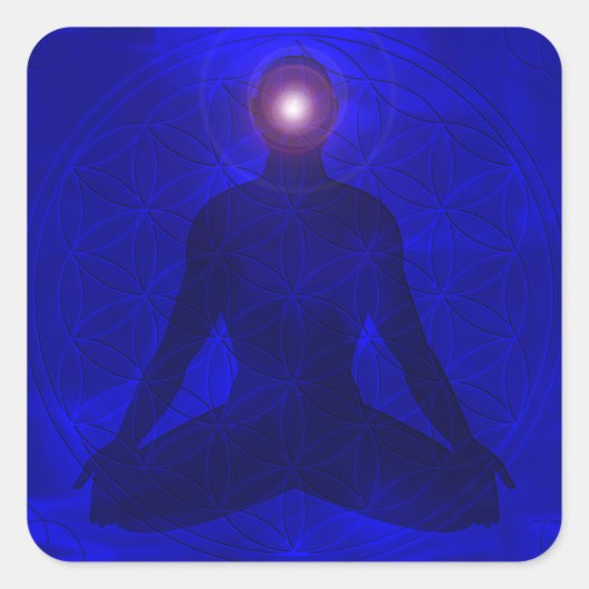 Third Eye Chakra Ajna Vierkante Sticker (Voorkant)
