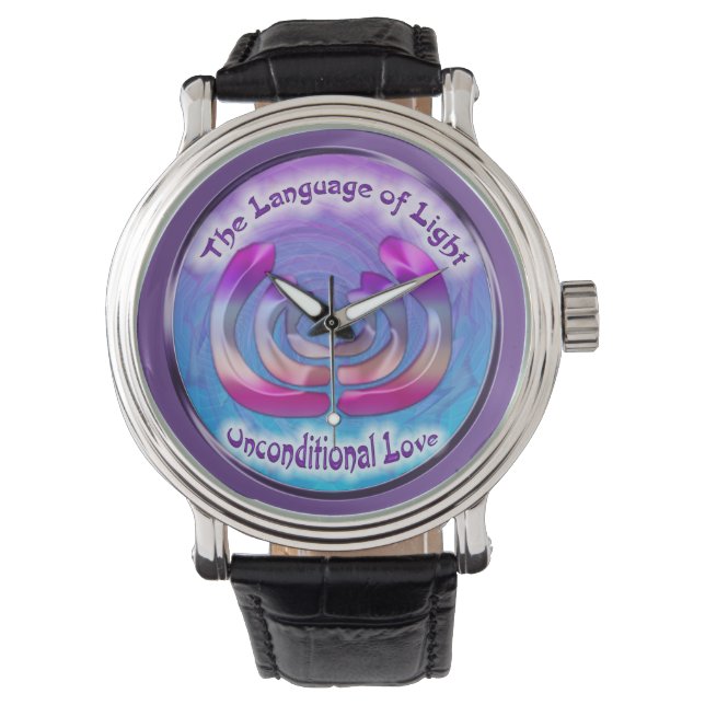 Third Eye Chakra symbool van onvoorwaardelijke lie Horloge (Voorkant)