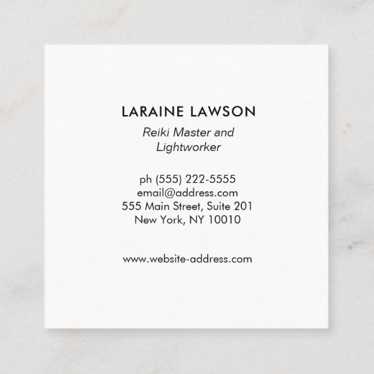 Third Eye Energy Healer Visitekaartje (Achterkant)