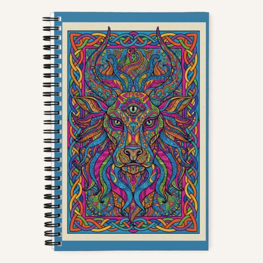 Third-Eye Lion King Celestial Zen tangle Journal Notitieboek (Voorkant)