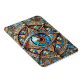 Third Eye - Turquoise Blauwe Gouden Mandala Magneet (Rechterzijde)