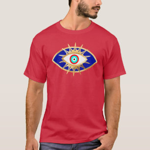 Third Eye Turquoise en Gold Glitter Look T-shirt