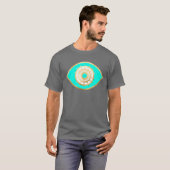 Third Eye Turquoise en Gold Glitter Look T-shirt (Voorkant volledig)