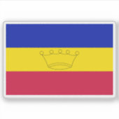 Third flag of Andorra (End of 19th century-1930s) Sticker (Voorkant)