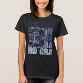 Third Grade 3rd Grader Stacked Leopard for Teacher T-shirt (Voorkant)