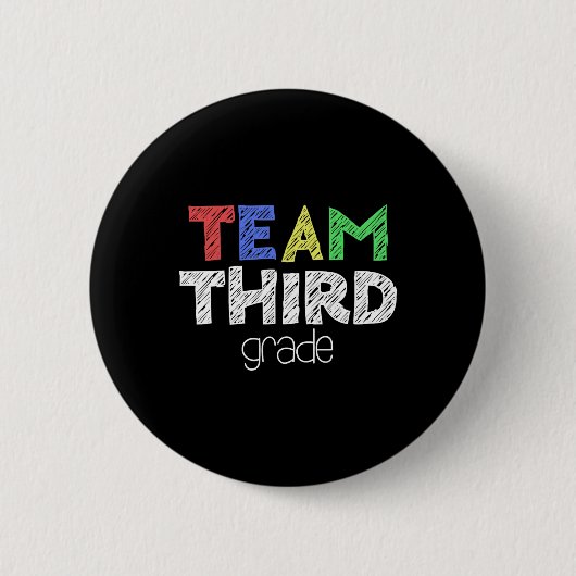 Third Grade Back To School Ronde Button 5,7 Cm (Voorkant)