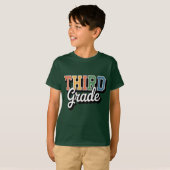 Third Grade – Colorful Back to School Design T-shirt (Voorkant volledig)