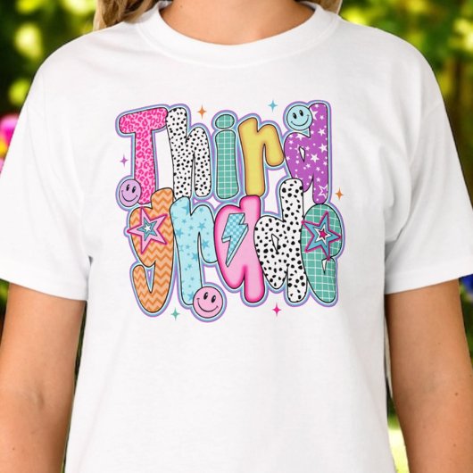 Third Grade First Day of School Coquette Preppy T-shirt