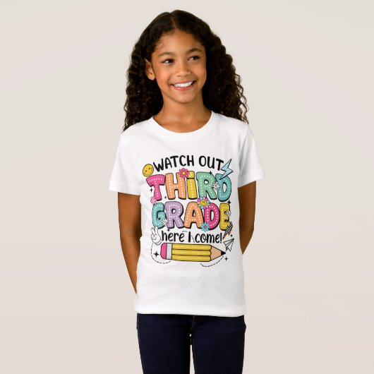 Third Grade, Full Speed Ahead! T-shirt (Voorkant volledig)