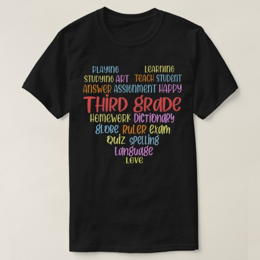 Third Grade Funny Third Grader School Teachers 3rd T-shirt (Design voorkant)