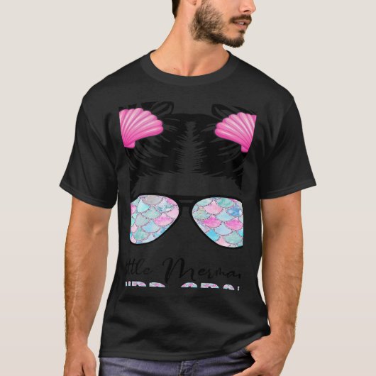 Third Grade Mermaid Messy Bun Back To School Tie D T-shirt (Voorkant)
