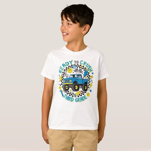 Third Grade Rally: Monster Truck Momentum T-shirt (Voorkant volledig)