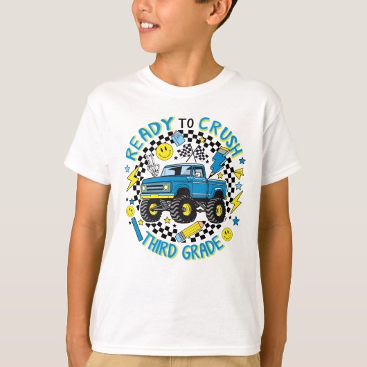 Third Grade Rally: Monster Truck Momentum T-shirt (Voorkant)