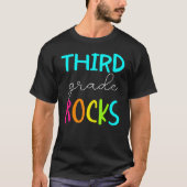 Third Grade Rocks Team 3rd Grade Teacher 2 T-shirt (Voorkant)