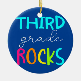 Third Grade Rocks Team 3rd Grade Teacher Keramisch Ornament