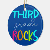 Third Grade Rocks Team 3rd Grade Teacher Keramisch Ornament (Links)