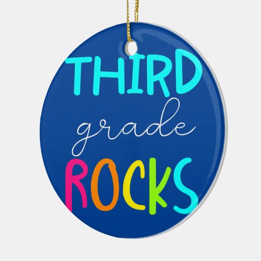 Third Grade Rocks Team 3rd Grade Teacher Keramisch Ornament (Links)