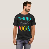 Third Grade Rocks Team 3rd Grade Teacher T-shirt (Voorkant volledig)