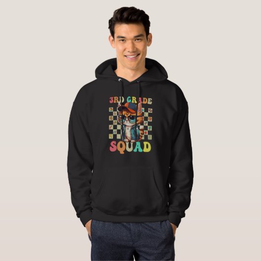 Third Grade Squad Back To School 3rd Grade Cute Ca Hoodie (Voorkant volledig)