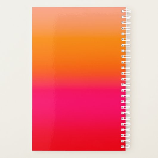 Third Grade Teacher Orange Red Ombre Planner (Achterkant)