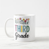 Third Grade Teacher Wildflower Back To School Flor Koffiemok (Links)