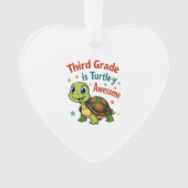 Third grade Turtle-y Awesome 3rd Grade Back to Sch Ornament (voorkant)