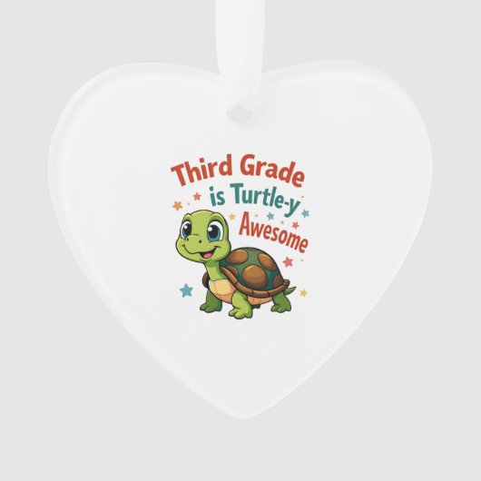 Third grade Turtle-y Awesome 3rd Grade Back to Sch Ornament (voorkant)