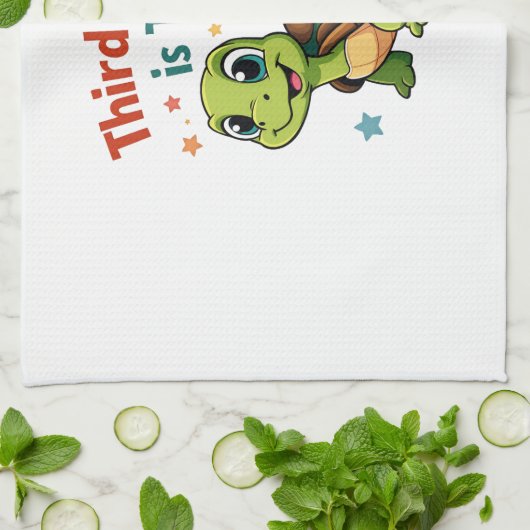 Third grade Turtle-y Awesome 3rd Grade Back to Sch Theedoek (Gevouwen)