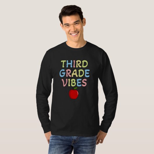 Third Grade Vibes   3rd Grade Team Retro 1st Day o T-shirt (Voorkant volledig)