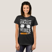 Third Grade Vibes - 3rd Grade Team Retro 1st Day T-shirt (Voorkant volledig)