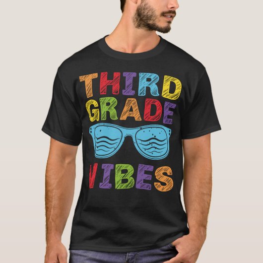 Third Grade Vibes - 3rd Grade Team Retro 1st Day T-shirt (Voorkant)