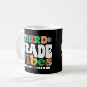 Third Grade Vibes Back To School Student Teacher Koffiemok (Voorkant links)