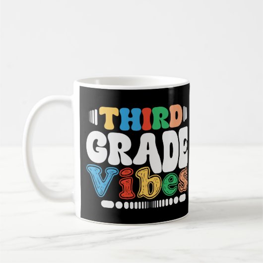Third Grade Vibes Back To School Student Teacher Koffiemok (Links)