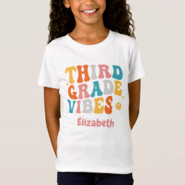 "Third Grade Vibes" Groovy Back-to-School T-Shirt