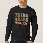 Third Grade Vibes Retro Back to School Teacher Stu Trui (Voorkant)