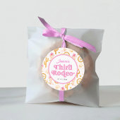 Third Rodeo Western Cowgirl 3rd Birthday Ronde Sticker