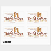 Third Street Community Center Vision Rechthoekige Sticker (Vel)