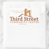 Third Street Community Center Vision Rechthoekige Sticker (Tas)
