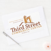 Third Street Community Center Vision Rechthoekige Sticker (Envelop)