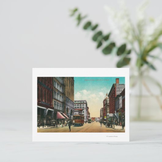 Third Street in Portland, Oregon Briefkaart (Staand voorkant)