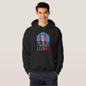 Third Team 3rd Grade Teacher Rainbow No Prob Llama Hoodie (Voorkant volledig)