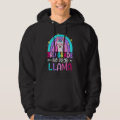 Third Team 3rd Grade Teacher Rainbow No Prob Llama Hoodie (Voorkant)