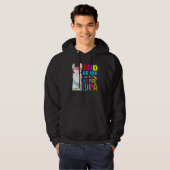 Third Team 3rd Grade Teacher Rainbow No Prob Llama Hoodie (Voorkant volledig)