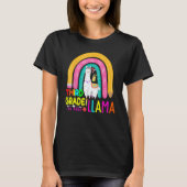 Third Team 3rd Grade Teacher Rainbow No Prob Llama T-shirt (Voorkant)