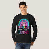 Third Team 3rd Grade Teacher Rainbow No Prob Llama T-shirt (Voorkant volledig)
